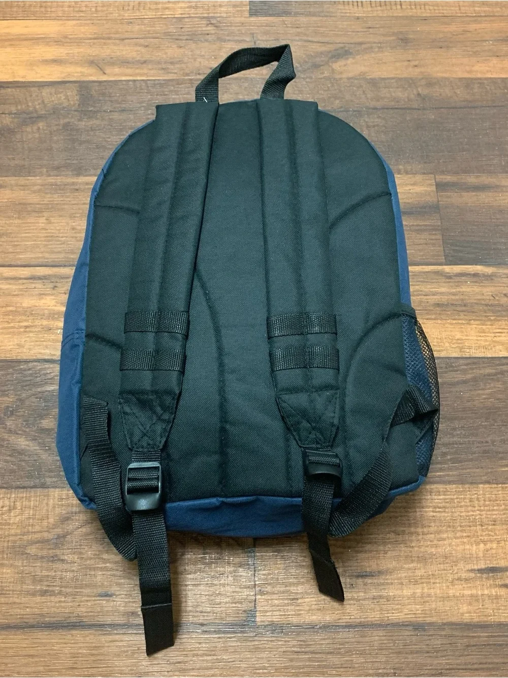 East West U.S.A Simple Student Backpack Navy Blue Unisex